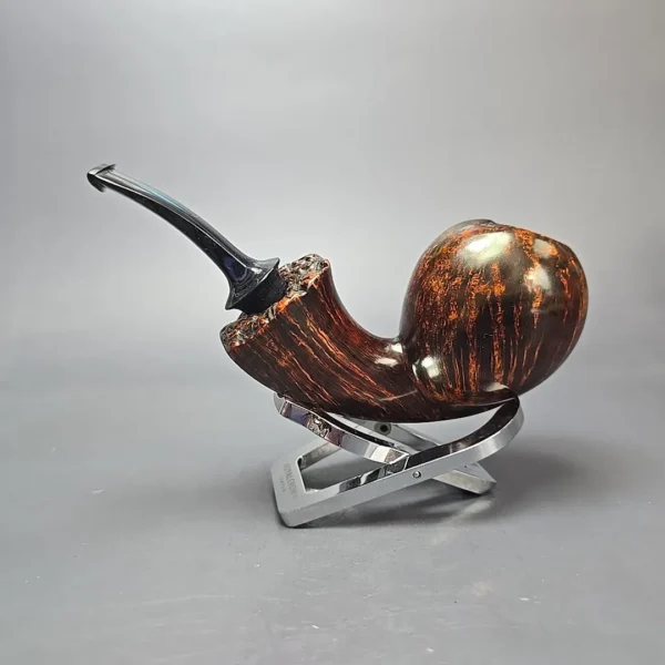 SU Pipes Smooth Blowfish w/ Case Handmade Briar Pipe, New - Image 5