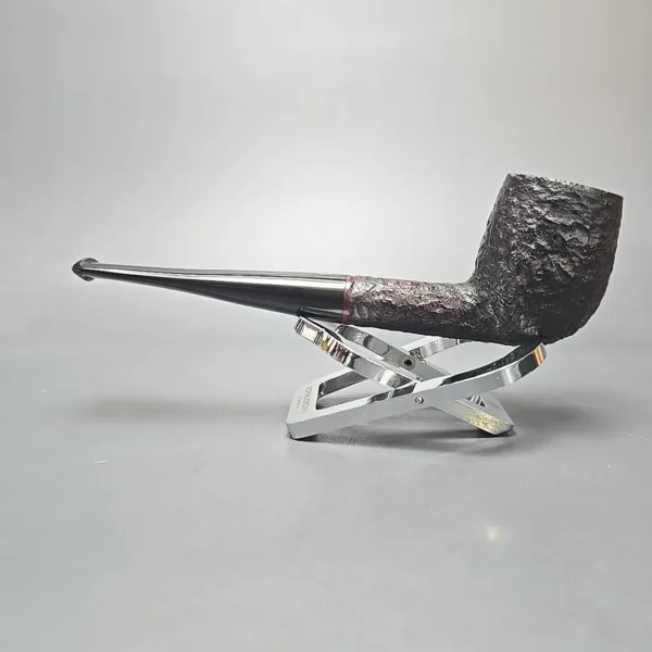 James Upshall Bark Group 5 Partially Rusticated Billiard Estate Briar Pipe, Unsmoked - Image 4