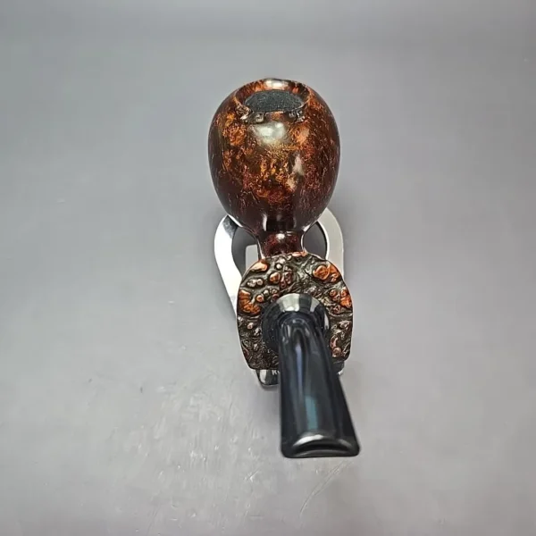 SU Pipes Smooth Blowfish w/ Case Handmade Briar Pipe, New - Image 6