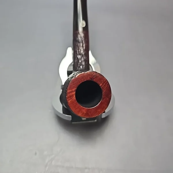 James Upshall Bark Group 5 Partially Rusticated Billiard Estate Briar Pipe, Unsmoked - Image 6