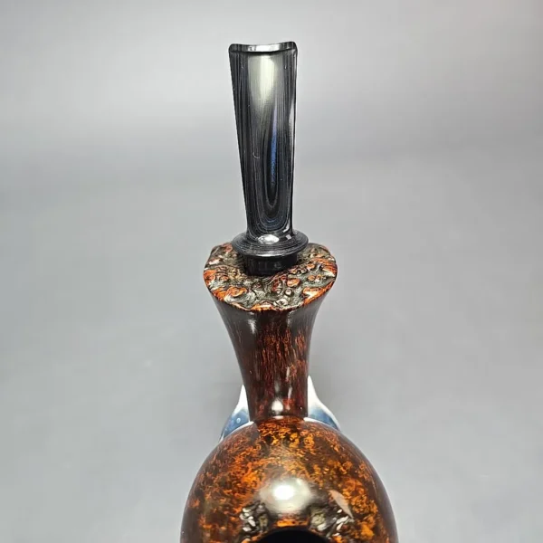 SU Pipes Smooth Blowfish w/ Case Handmade Briar Pipe, New - Image 8