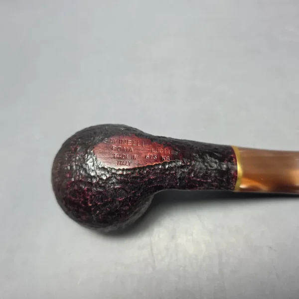 Savinelli Roma Lucite 673 KS Partially Rusticated Bulldog Estate Briar Pipe, Italian Estates, 6mm - Image 7