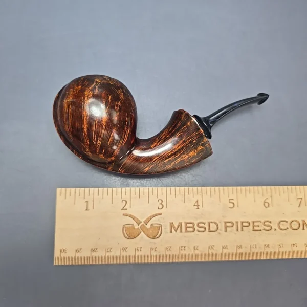 SU Pipes Smooth Blowfish w/ Case Handmade Briar Pipe, New - Image 12
