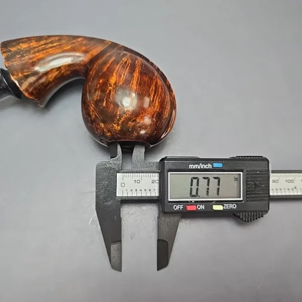 SU Pipes Smooth Blowfish w/ Case Handmade Briar Pipe, New - Image 13