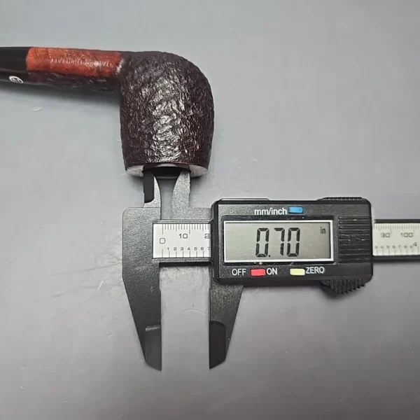 James Upshall Bark Group 5 Partially Rusticated Billiard Estate Briar Pipe, Unsmoked - Image 12