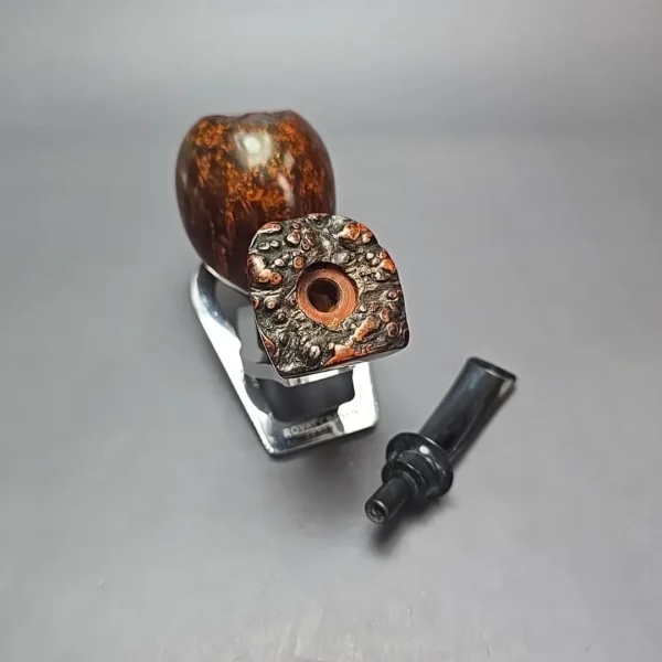 SU Pipes Smooth Blowfish w/ Case Handmade Briar Pipe, New - Image 14