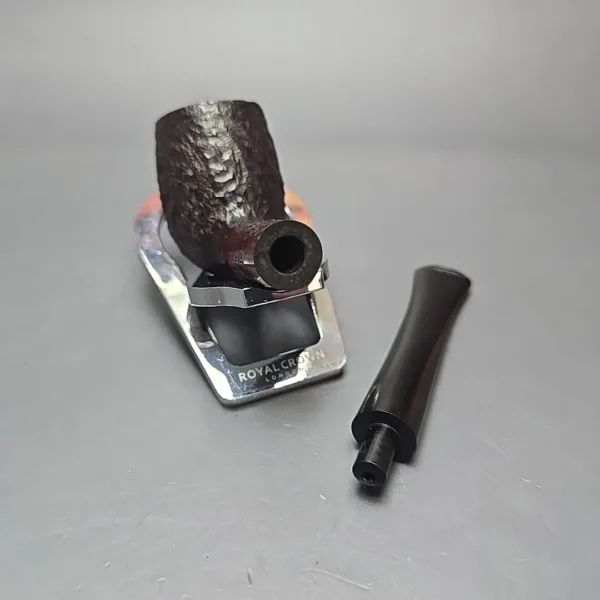 James Upshall Bark Group 5 Partially Rusticated Billiard Estate Briar Pipe, Unsmoked - Image 13