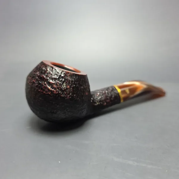 Savinelli Roma Lucite 673 KS Partially Rusticated Bulldog Estate Briar Pipe, Italian Estates, 6mm - Image 8