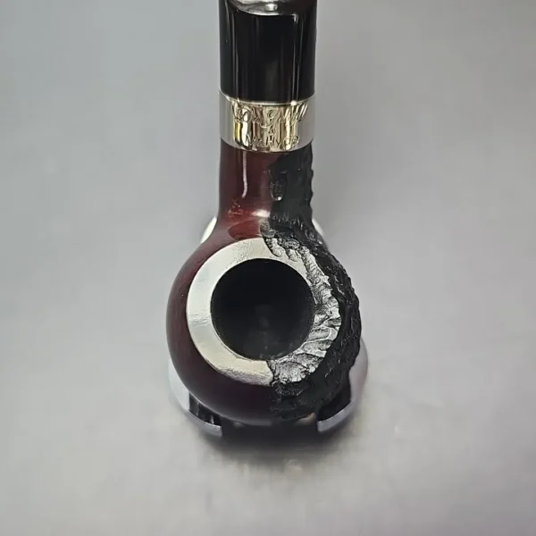 Peterson Jekyll & Hyde XL02 Partially Rusticated Apple Briar Pipe, New - Image 8