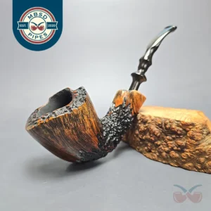 Nording XL Partially Rusticated Freehand Sitter Estate Briar Pipe, Danish Estates