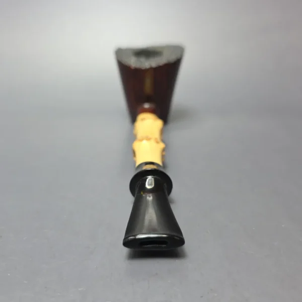 Martin Romijn Smooth Poker w/ Bamboo Handmade Briar Pipe, New - Image 5