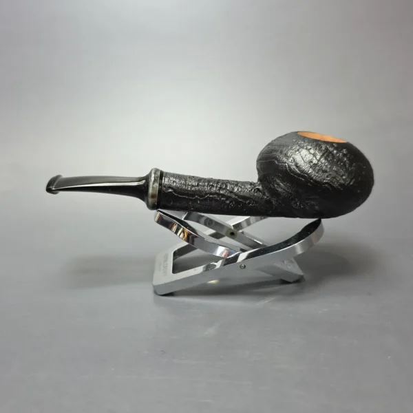 Graziano Tendi Sandblasted Tomato w/ Horn Handmade Briar Pipe, New - Image 8