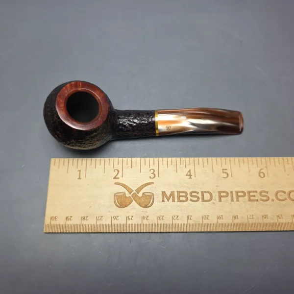 Savinelli Roma Lucite 673 KS Partially Rusticated Bulldog Estate Briar Pipe, Italian Estates, 6mm - Image 9