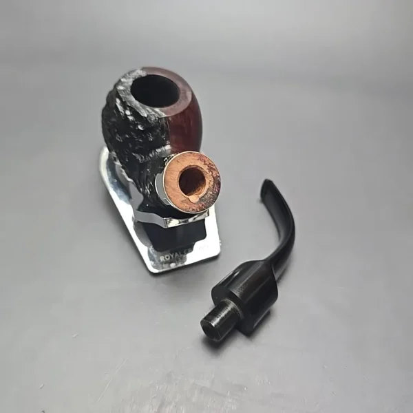 Peterson Jekyll & Hyde XL02 Partially Rusticated Apple Briar Pipe, New - Image 15