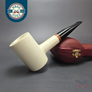 MBSD Meerschaum Deluxe Smooth Poker Block Meerschaum, Pipe Briar-Mortise, New