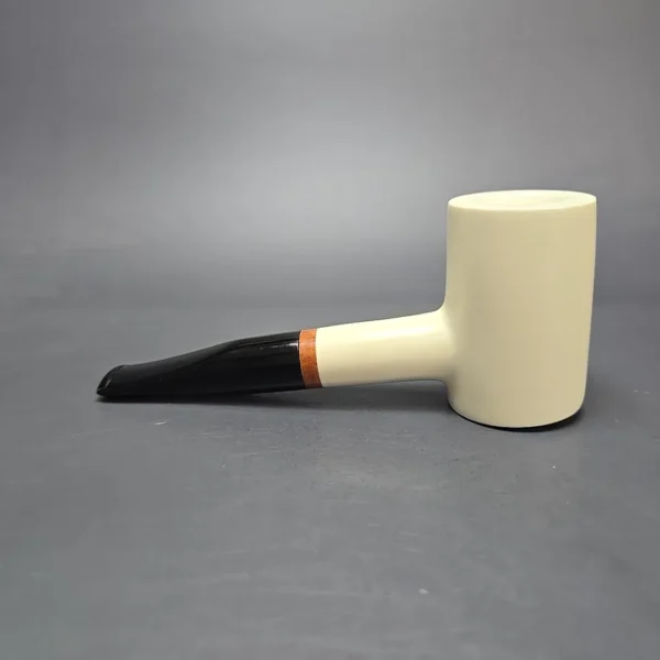 MBSD Meerschaum Deluxe Smooth Poker Block Meerschaum, Pipe Briar-Mortise, New - Image 5