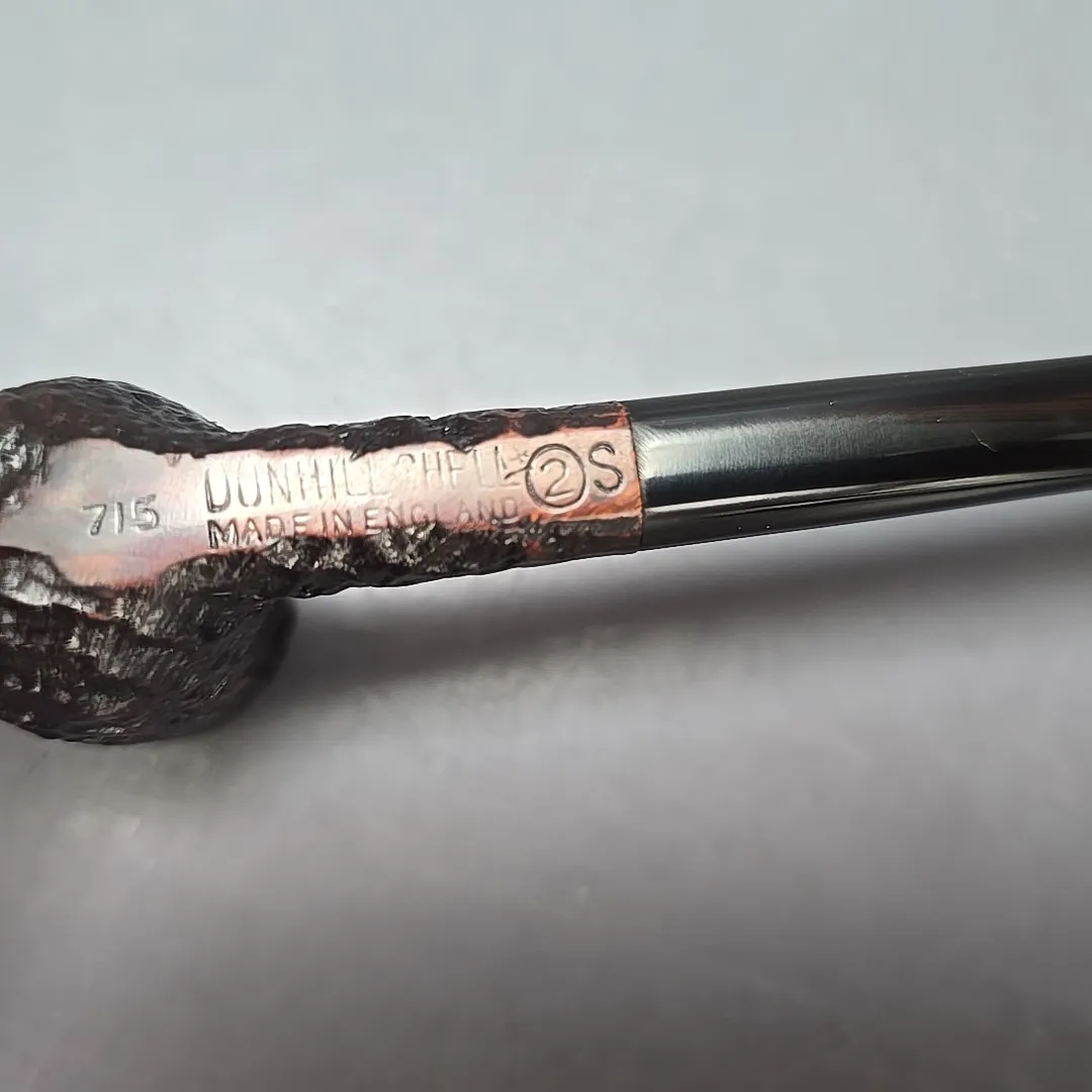 Dunhill 1974 Shell Briar 715 Sandblasted Stack Estate Briar Pipe