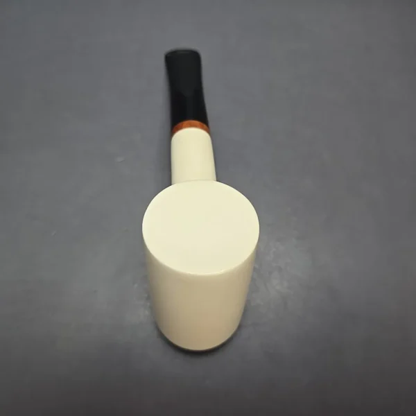 MBSD Meerschaum Deluxe Smooth Poker Block Meerschaum, Pipe Briar-Mortise, New - Image 10