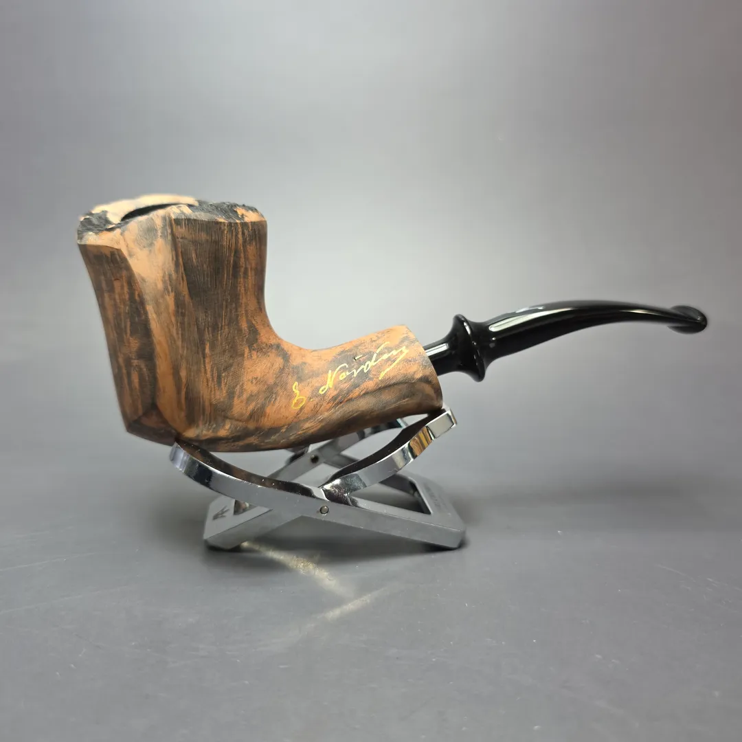 Nording Signature Black Grain Smooth Freehand Estate Briar Pipe, Unsmoked - Image 2