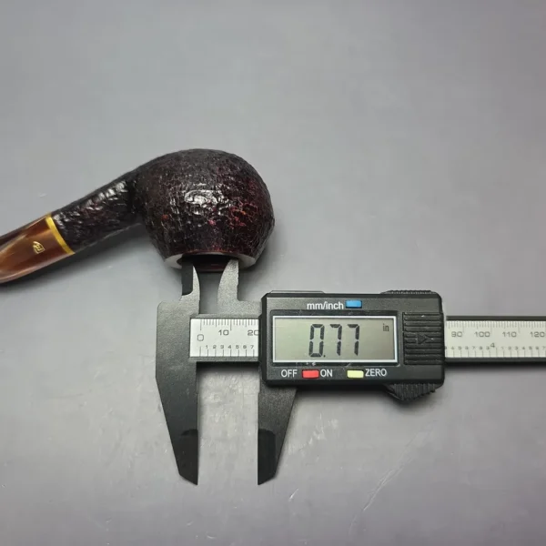 Savinelli Roma Lucite 673 KS Partially Rusticated Bulldog Estate Briar Pipe, Italian Estates, 6mm - Image 10