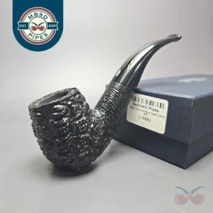 Savinelli 150th Anniversary Capri Root Briar 616 KS Rusticated Bent Billiard Briar Pipe, New