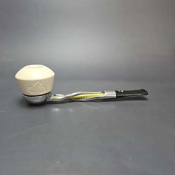 Falcon Shillelagh Green w/ MBSD Meerschaum Dublin Block Meerschaum Bowl Pipe, New - Image 3