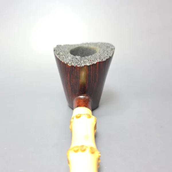 Martin Romijn Smooth Poker w/ Bamboo Handmade Briar Pipe, New - Image 7