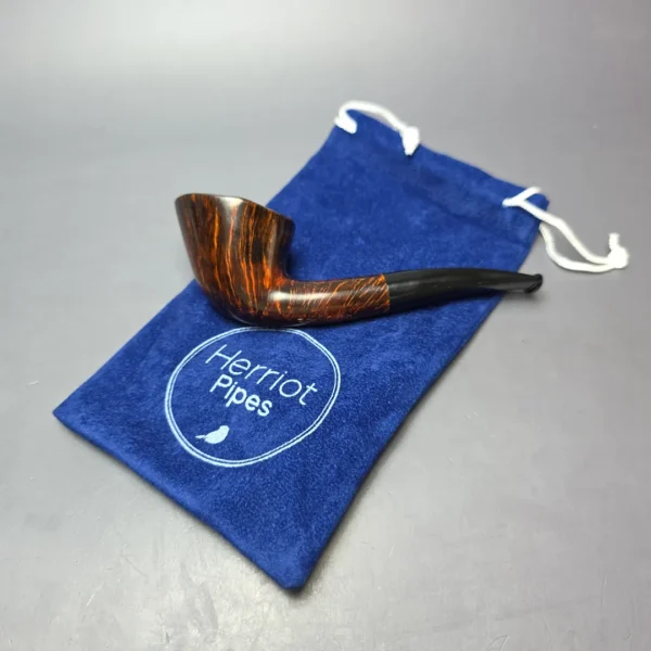 Herriot Pipes Smooth Asymmetric Dublin Handmade Briar Pipe, New - Image 12
