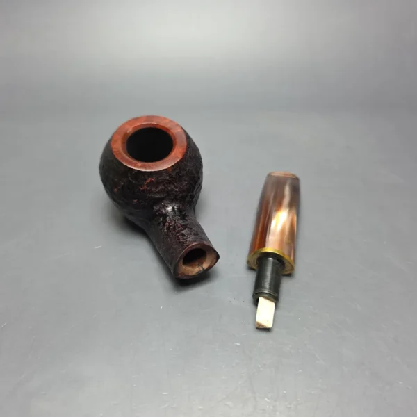 Savinelli Roma Lucite 673 KS Partially Rusticated Bulldog Estate Briar Pipe, Italian Estates, 6mm - Image 11