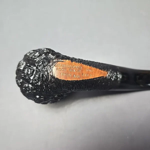 Savinelli 150th Anniversary Capri Root Briar 616 KS Rusticated Bent Billiard Briar Pipe, New - Image 10
