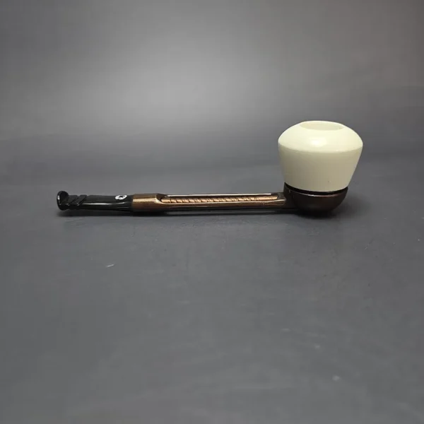 Falcon Extra Dental w/ MBSD Meerschaum Rhodesian Block Meerschaum Bowl Pipe, New - Image 4