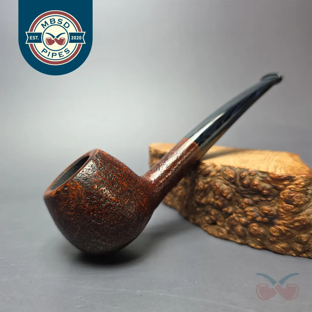 Herriot Pipes Partially Sandblasted Prince Handmade Briar Pipe, New