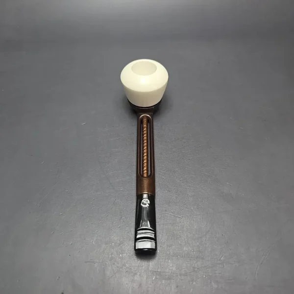 Falcon Extra Dental w/ MBSD Meerschaum Rhodesian Block Meerschaum Bowl Pipe, New - Image 5