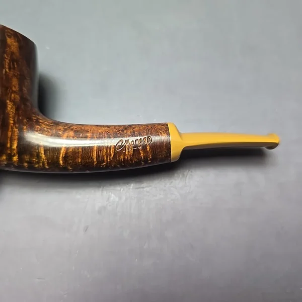 Chris Morgan Signature Smooth Nosewarmer Brandy Estate Briar Pipe, American Estates - Image 10