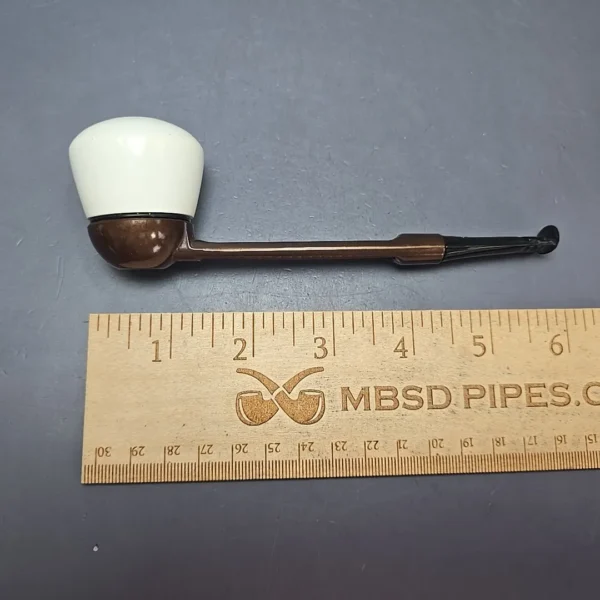 Falcon Extra Dental w/ MBSD Meerschaum Rhodesian Block Meerschaum Bowl Pipe, New - Image 10