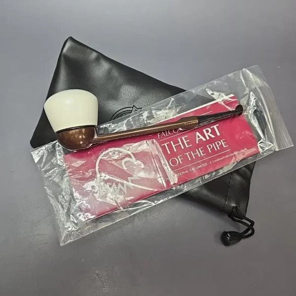 Falcon Extra Dental w/ MBSD Meerschaum Rhodesian Block Meerschaum Bowl Pipe, New - Image 12