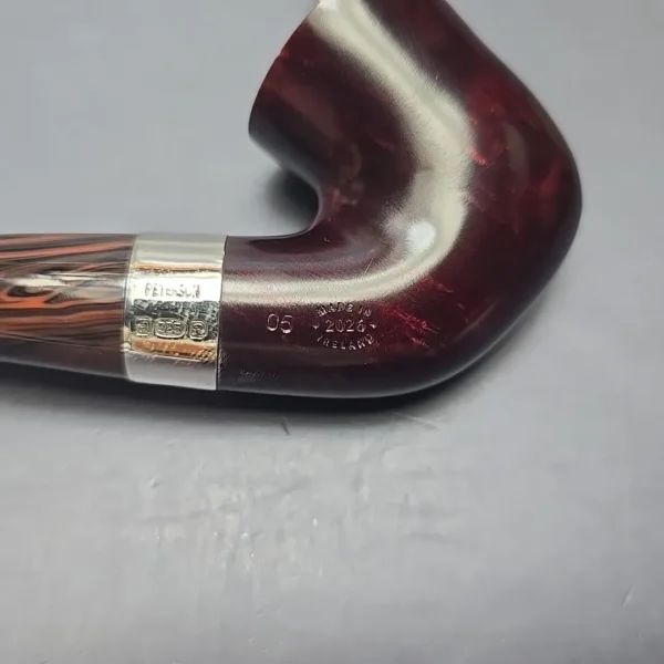 Peterson Irish Harp 05 Smooth Calabash w/ Silver Briar Pipe, New - Image 11