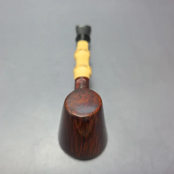 Martin Romijn Smooth Poker w/ Bamboo Handmade Briar Pipe, New - Image 9