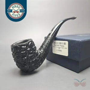 Savinelli 150th Anniversary Capri Root Briar 606 KS Rusticated Bent Billiard Briar Pipe, New