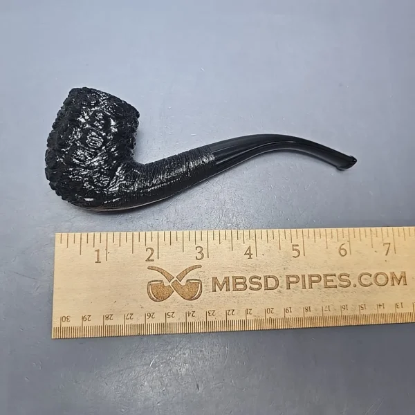 Savinelli 150th Anniversary Capri Root Briar 606 KS Rusticated Bent Billiard Briar Pipe, New - Image 11