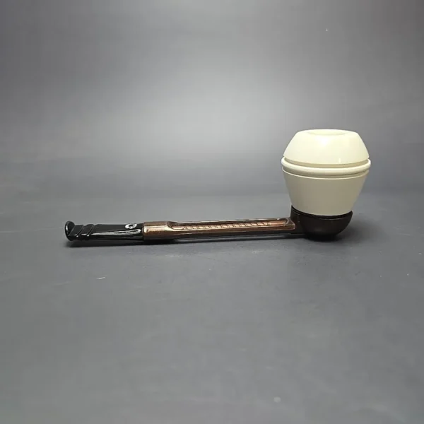 Falcon Extra Dental w/ MBSD Meerschaum Rhodesian Block Meerschaum Bowl Pipe, New - Image 4