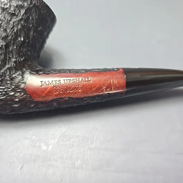 James Upshall Bark EXL Partially Rusticated Dublin Estate Briar Pipe, Unsmoked - Image 10
