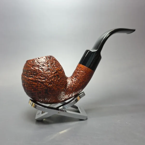 Ser Jacopo Maxima S2 Sandblasted Apple Estate Briar Pipe, Unsmoked - Image 9