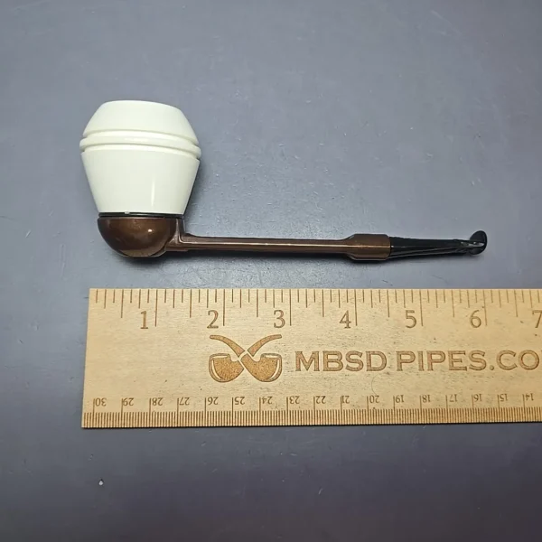 Falcon Extra Dental w/ MBSD Meerschaum Rhodesian Block Meerschaum Bowl Pipe, New - Image 10