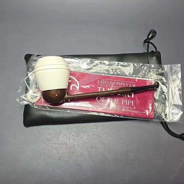 Falcon Extra Dental w/ MBSD Meerschaum Rhodesian Block Meerschaum Bowl Pipe, New - Image 12