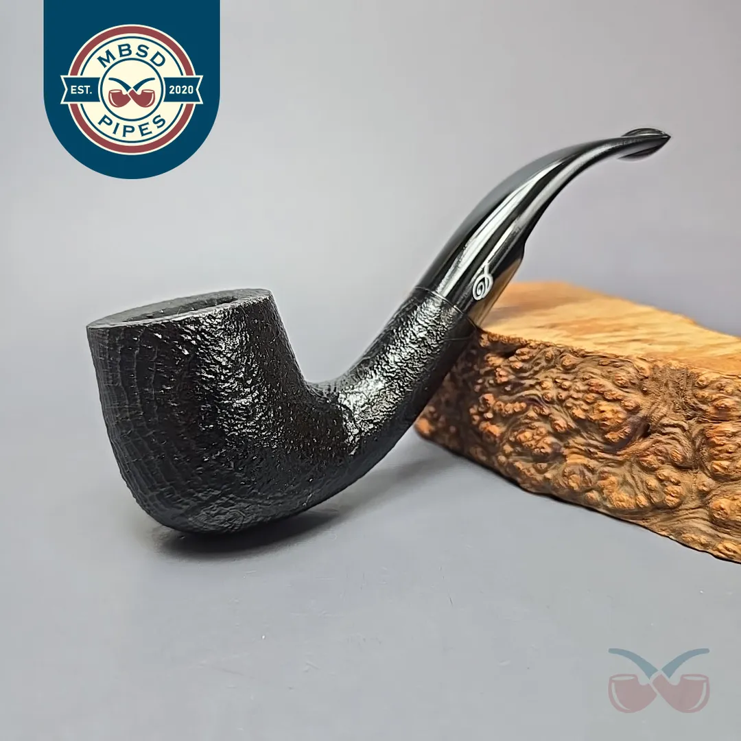 Davidoff 101 Sandblasted Bent Pot Estate Briar Pipe, French Estates