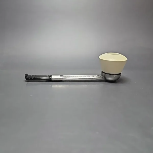 Falcon Chrome Dental w/ MBSD Meerschaum Rhodesian Block Meerschaum Bowl Pipe, New - Image 4