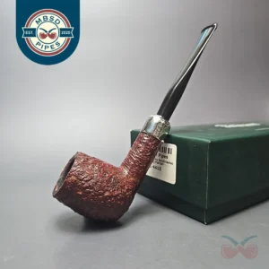 Peterson Irish Made Army 102 Sandblasted Billiard w/ Nickel Briar Pipe, New