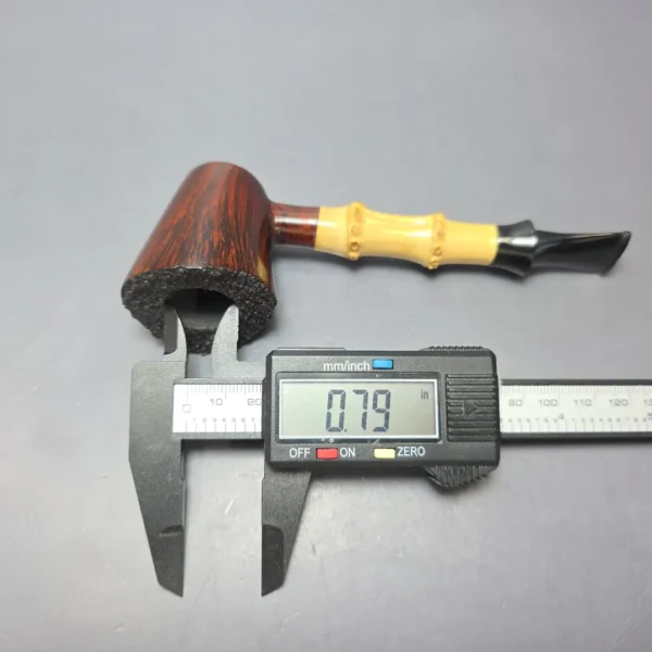 Martin Romijn Smooth Poker w/ Bamboo Handmade Briar Pipe, New - Image 12