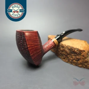 Cavicchi Partially Sandblasted Elephant's Foot Estate Briar Pipe, Italian Estates